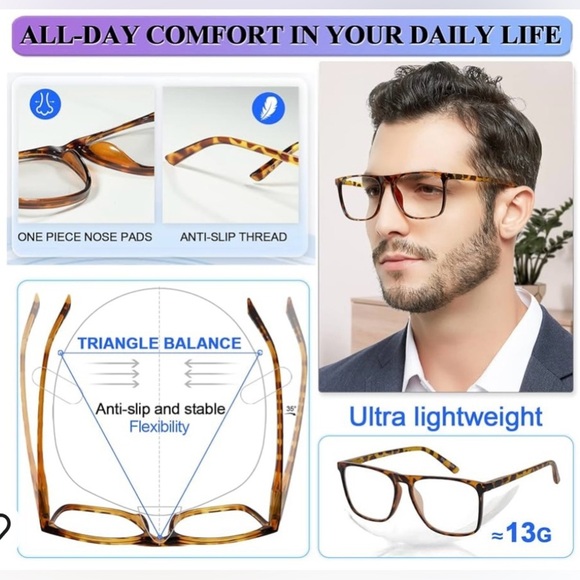 New!! Mare Azzuro anti-blue light protection glasses +6 lens brown/cheetah - Picture 11 of 11